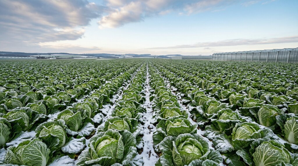 해남 무청 재배밭 전경