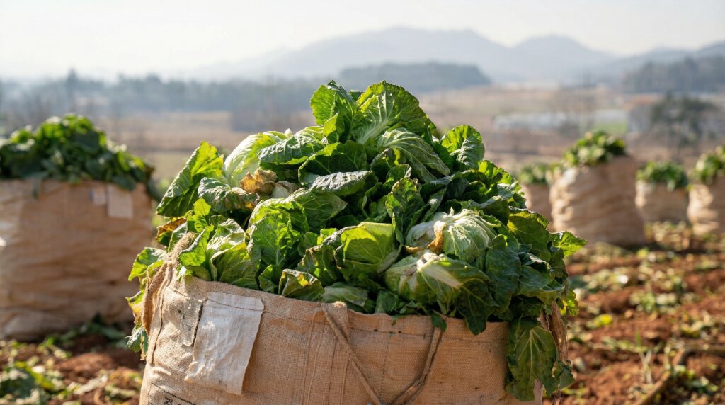 시래기 산지 직송 수확